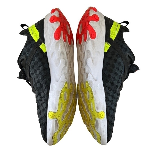 Nike React Element 55 Black Crimson Volt Mens Sneaker - Picture 6 of 9